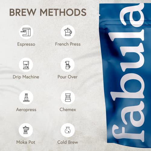 Fabula Coffee Dark Roast Whole Beans - Organic - Low Acid - Single Origin -Non GMO - Mold Free - 12 Ounces
