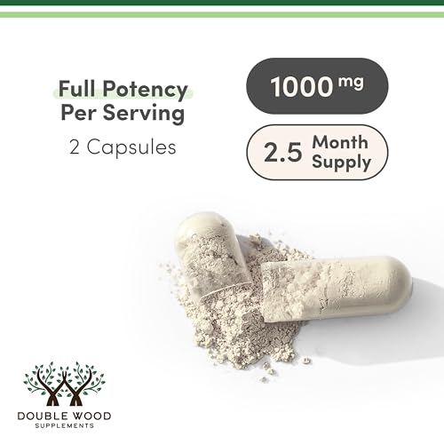 Acetyl L-Carnitine 1,000mg Per Serving, 150 Capsules (ALCAR for Brain Function Support, Memory, Attention, and Stamina) Acetyl L Carnitine That is Third Party Tested by Double Wood (Pack of 2)