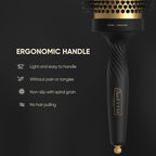 2 in 1 Ceramic Round Brush for Blow Drying,Thermal Ceramic Brush for Hair Styling, Anti-static Brush, Enhance Texture Volume, for Women & Men,with 4 Hair Clips (2.1 Inch& 1.3 Inch)