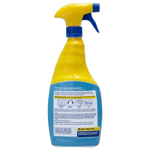 Zep Air and Fabric Odor Eliminator - 32 oz (Case of 4) ZUAIR324 - Neutralizes Strong Odors in Your Home, Office and Business