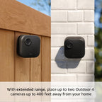 Blink Outdoor 4 XR (newest model) – two-year battery wireless camera with 4x security coverage, 1000 ft open-air range or 400 ft with typical use — 6 camera system