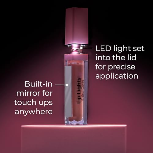 MCoBeauty LipLights Shine Gloss, Berry Pink, High Shine and Color for Irresistible Lips, Vegan, Cruelty Free Cosmetics