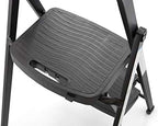 Rubbermaid 3-Step Steel Ladder, Folding Step Stool with Hand Grip and Non-Slip Feet, Black, Tested to ANSI US Safety Standards, No Assembly Required