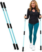 Weighted Walking Sticks for Seniors, Women & Men – 1.2lb Each Ergonomic Hiking Poles for Balance, Posture & Stability – Durable Trekking Poles for Walking