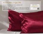 Yanibest Satin Pillowcase for Hair and Skin Care Silk Pillowcase 2 Pack Queen Size Pillow Cases Set of 2 -Satin Cooling Pillow Covers with Hidden Zipper Floral Print
