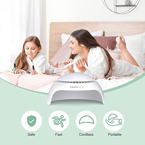 Nail Dryer for Kids Teens Beginners: Safe Nail Dryer for Regular Polish with Fan & Light Battery Powered - Non-Hands Tanned Version (TB-2130)