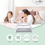 Nail Dryer for Kids Teens Beginners: Safe Nail Dryer for Regular Polish with Fan & Light Battery Powered - Non-Hands Tanned Version (TB-2130)