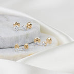Amazon Essentials 0.25 to 1 Carat IGI Certified Solitaire Lab Grown Diamond Stud Earrings for Women in 14k Gold - 4 Prong Round Cut (G-H Color, VS1-VS2 Clarity) - Gold Stud Earrings - Stud Earrings for Women