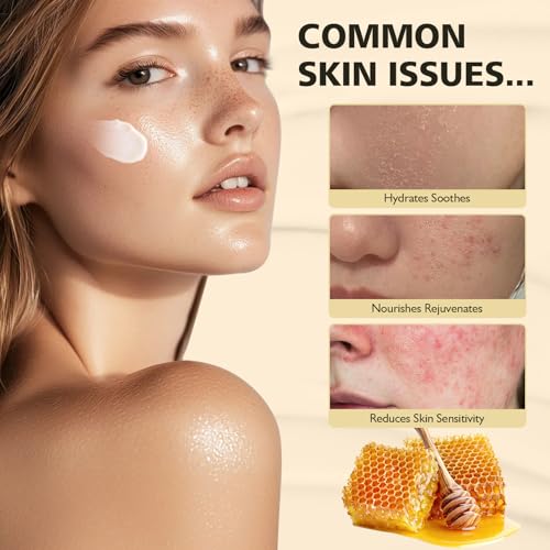 Cebo De Res Para La Cara, Whipped Tallow Honey Balm, Crema De Sebo De Res, Moisturising and Soothing, Grass Fed Grass Finished Organic Face Cream for All Skin Types