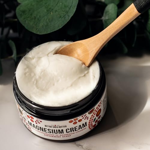 Magnesium Good Night Cream | Relieves Muscle Tension and Leg Cramps | Night Lotion Safe for Pregnancy, Kids and Babies | Organic and Natural Ingredients| Vegan, US made | (Peppermint)