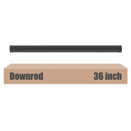 DPXMYG 36 inch Ceiling Fan Downrod, 3 FT Black Downrod for Ceiling Fan, 1 inch Outside Diameter, Boom Suitable for a Wide Range of Fans (Black, Not Threaded)