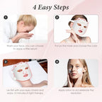 Red Light Therapy for Face, 7 Colors LED Face Mask Light Therapy At Home, Led Face Mask Light Therapy, White