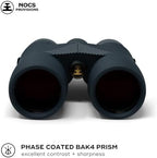 Nocs Provisions Pro Issue 10x42 Compact Fogproof Waterproof Binoculars for Adults & Kids, 10X Magnification, Wide View Multi-Coated Lenses for Bird Watching, Hunting & Stargazing - Talus Gray