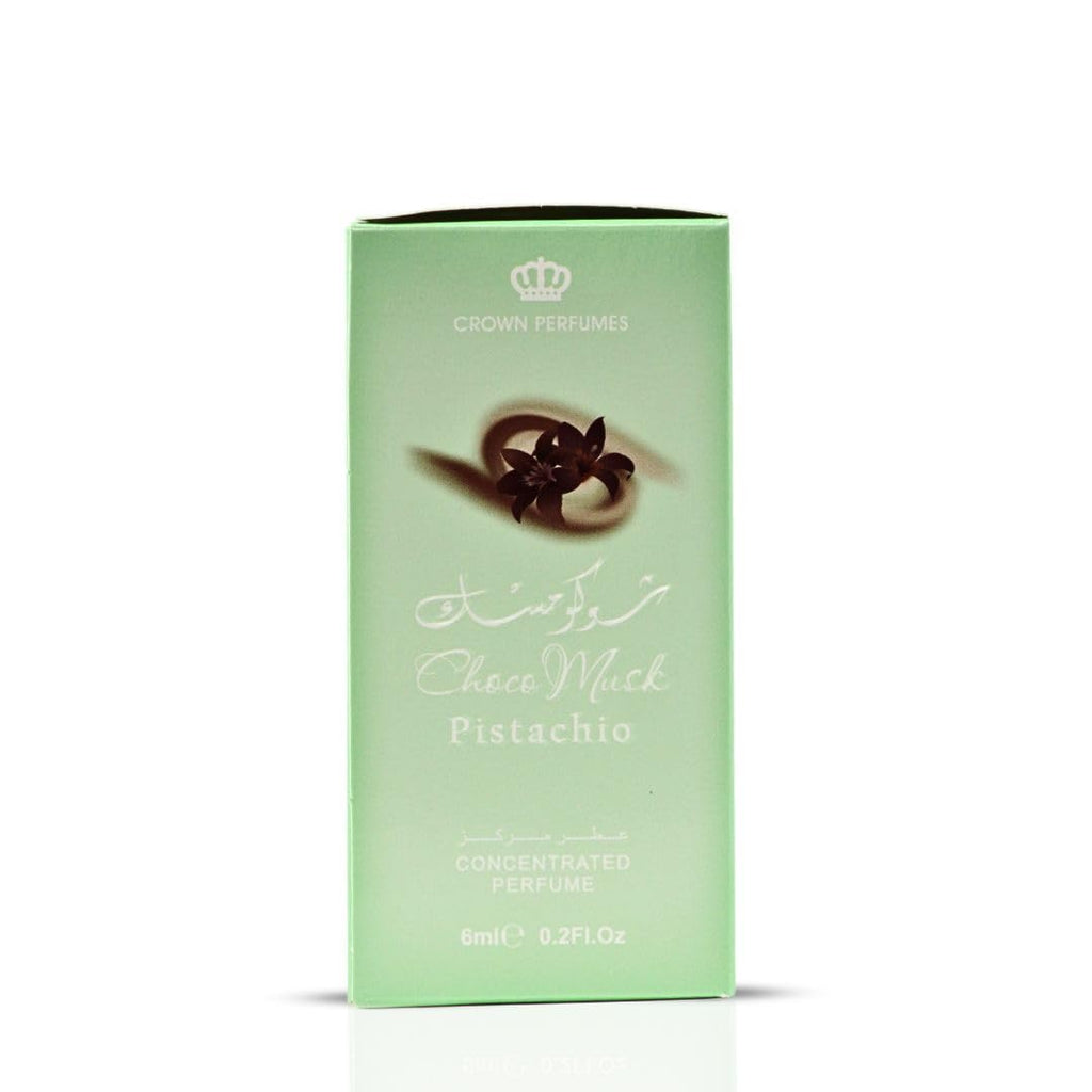 Al-Rehab Choco Musk Pistachio Perfume Oil Roll-On - 6ml (0.2 oz) | Nutty Gourmand Fragrance with Pistachio, Chocolate & Vanilla | Sweet, Creamy & Addictive | Long-Lasting Scent (Pack of 3)
