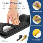 LIEKUMM 1" Rise PVC Threshold Ramp for Doorways, 1700 Lbs Capacity, Transition Ramp for Wheelchairs, Strollers, and Scooters, Cuttable, Black
