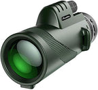 40X60 Monocular Telescope, High Power Monocular for Adults with Phone Adapter& Tripod& Hand Strap, Low Night Vision Monocular, Equipped with BAK4 Prism for Bird Watching and Traveling Concert