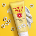 Burt's Bees Face Wash, Deep Facial Cleansing Cream, College Back to School Dorm Essentials, All Natural Cleanser with Chamomile, 6 Ounce (Pack of 3) (Packaging May Vary)