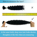 #27 Honey Blonde 14 Inch 1 Bundle 50g Deep Curly Wave Bulk Human Hair for Braiding Unprocessed Brazilian Water Wave Human Braiding Hair for Boho Braids Wet and Wavy