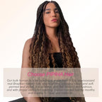 Boho Braids Human Hair Knotless Human Braiding Hair 18 Inch Water Wave Bulk Human Hair for Braiding Wet and Wavy No Weft 2 Bundles Human Hair Extensions (Water wave (4/27#) 18 Inch)