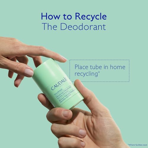 Caudalie Vinofresh Natural Deodorant Stick, Aluminum Free and Alcohol Free, with Eucalyptus & Grape