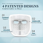 GYH 8-Color LED Face Mask Light Therapy, Red Light Therapy for Face, FSA/HSA Eligible, Wireless High Dose Green, Blue, Infrared Light Therapy Mask for Skin Care & Anti-aging, Cloud-SSS (RB-080)
