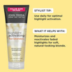 John Frieda Sheer Blonde Brightening Shampoo with Avocado Oil and Vitamin C - Revives Dull Highlights for Lighter Blondes, 8.45 Fl Oz