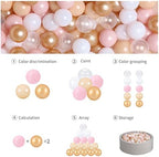 GOGOSO Ball Pits Balls for Toddlers Pack of 50 100 200 Plastics Shape Ball Non-Phthalate Non-BPA Non-Toxic 2.2-Inch Crush Proof Play Balls