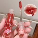 6Pcs Bear Lip Glaze Jelly Lipstick, Liquid Lipstick Cute Bear Lipgloss Moisturizing Lip Stain Plumping Water Lip Gloss Waterproof Long Lasting Cheek Rouge Tint Cosmetics Beauty Makeup