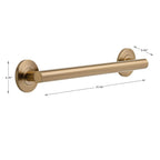 Delta Contemporary (1-Pack) 18" Shower Grab Bar Seniors ADA Compliant Champagne Bronze 450 lb Capacity Bathroom Safety Handle for Shower, Bathtub | Wall Mounted Balance Assist, Grip Bar 41818-CZ