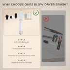 5 in 1 Blow Dryer Brush, Upgrade Hair Dryer Brush Air Curler Air Curling Wrap Styler, Detachable Hot Air Brush Negative Ion Curling Brush Iron, Hair Styling Tools for Drying Curling Straightening