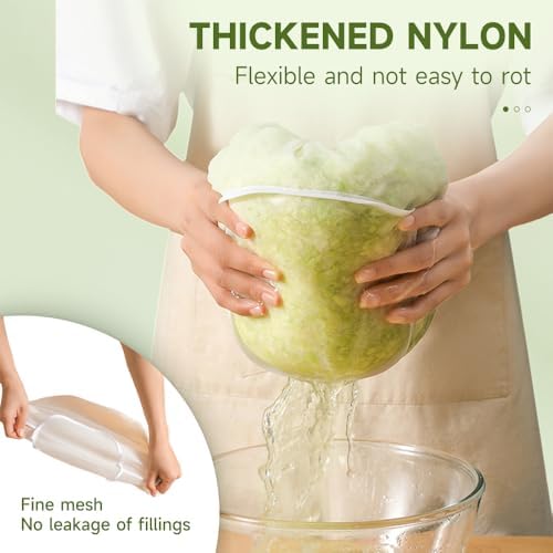 2025 New Soy Milk Bag, Organic Unbleached Cotton Cheesecloth or Food Strainer, Nut Milk Bag Reusable for Straining Oat Milk, Cheese Cloth Bag for Straining, Fine Mesh Cheese Cloth Making (6, Medium)