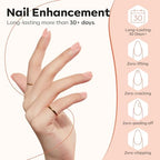 modelones Builder Nail Gel, 8-in-One Sheer Nude Pink Builder, Apricot Blush Pink Rubber Base for Nail Thickening Apex Building LED Lamp Cured Hard Strengthener Extend Color Gel Polish for DIY Salon