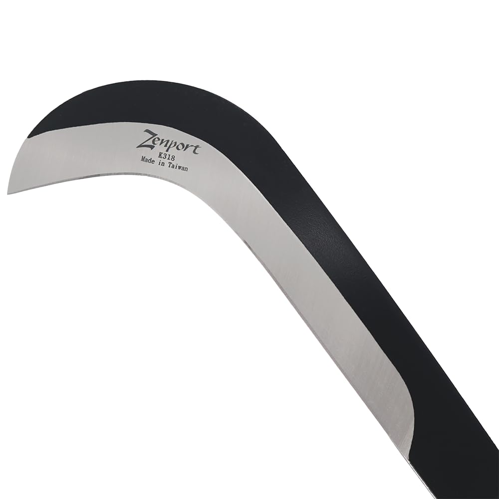 Zenport K318 77.5cm (30.5-inch) Long Curved Sickle, 9 Inch Carbon Steel Blade, Beige