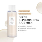 Beauty of Joseon Red Bean Refreshing Pore Mask with Glow Replenishing Rice Milk Face Toner for Dry Dull Skin