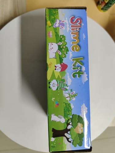 LAWOHO 6 Packs Bunny Pink Slime Kit -Cloud Clear Butter Slimes with Easter Charms & Add-ins, Soft Fluffy Slimes Kits for Girls & Boys, 360ml Pink & Green Easter Slime Making Kit Party Favor for Kids