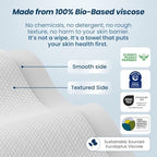 Clean Skin Club Clean Towels XL® Supreme, 100% USDA Biobased Face Towel, Disposable Face Towelette, Eczema Association Accepted, Thicker Textured Dry Wipes, Ultra Absorbent & Soft, 1 Pack, 50 Ct