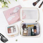 Small Clear Toiletry Bag Set Mini Makeup Bag for Purse,Travel Makeup Bag Organizer Case for Women Toiletries,Waterproof Clear Makeup Bag Set Cosmetic Bags Set with Zipper as Car Bag