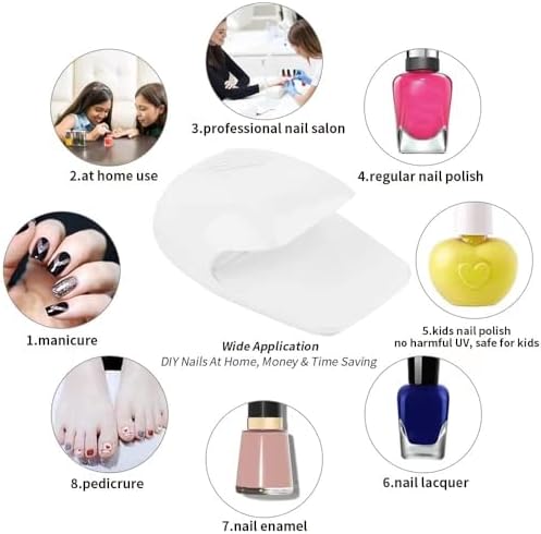 Nail Fan Dryer for Regular Polish, Portable Nail Dryer for Kids, Perfect Addition to Girls Manicure Kit, Fast Dry Fingernail Polish Air Drying Machine for Home and Travel Use