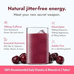 Zipfizz Energy Drink Powder, 20 Pack Electrolyte Mix with B12 -Black Cherry