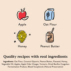 Bocce's Bakery Dailies Super Shield Dog Treats for Immune Support, Wheat-Free Dog Treats, Made with Real Ingredients, Baked in The USA, All-Natural Soft & Chewy, Peanut Butter & Apple, 6 oz