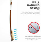 ICANdOIT-17.71Inch Natural Stiff Sisal Bristles Anti-Slip Long Handle Bath Brush,Bent Handle Shower Scrubber for Exfoliating,Shower Back Brush,Exfoliation Set with Pumice Stone(1 Pack)