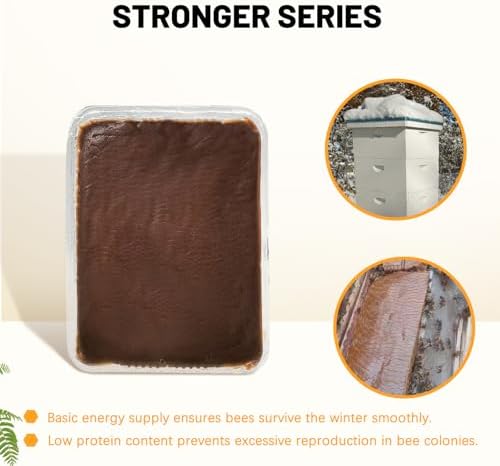 20% Natural Pollen Patties for Honey Bees, High Protein Pollen Patty to Supplemental Bee Winter and Improves Colony Health (10 Pack)