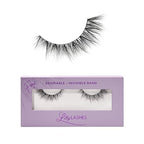 Lilly Lashes Sheer Band, False Eyelashes w/Invisible Band Lashes, False Lashes Natural Look, Wispy Lashes Style, Clear Band Lashes, Reusable Eyelashes 20x, Lash Glue not Included, 14mm (Desirable)
