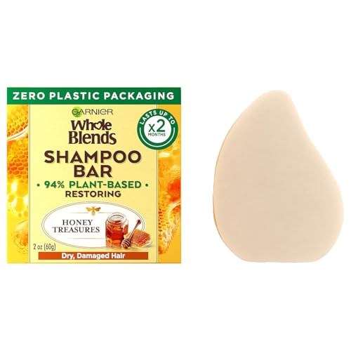 Garnier Whole Blends Restoring Shampoo Bar for Dry, Damaged Hair, Honey Treasures, 2 Oz, Pack of 6 (Pack of 6)