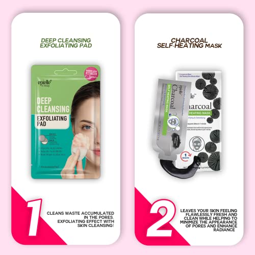 Epielle All In One Kit, cleansing, facial sheet mask, peel off, Fun facial mask Kit, Moisturizing Facial Skincare for Sensitive Skin & Acne | Spa Day Party, Mothers Day Gifts