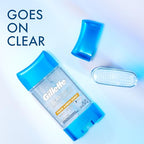 Gillette Antiperspirant and Deodorant for Men, 72hr Sweat & Odor Protection, Long Lasting Freshness, Anti-White Mark Technology, Clear Gel, Fresh Amber Scent, 3.8 oz