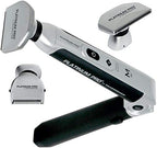 Platinum Pro by MANGROOMER New Back Shaver with 3 Shock Absorber Flex Heads, Power Hinge, Extreme Reach Handle & Bonus Case! (Generation 8.0), 4 Piece Set