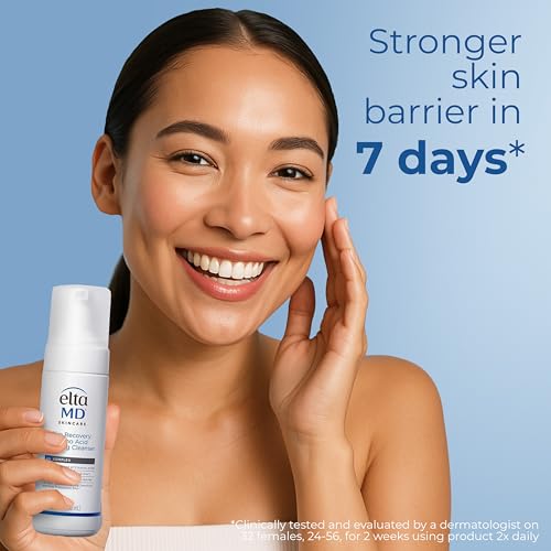 EltaMD Skin Recovery Amino Acid Foaming Cleanser, Gentle Face Cleanser for Sensitive Skin, Proven to Gently Remove Makeup and Sunscreen,Fragrance Free and Noncomedogenic, Foaming Face Wash, 5 oz