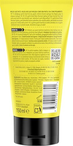 Got2B Schwarzkopf Glued Spiking Glue Hair Gel, Water Resistant, Strong Hold for Up to 72 Hours, 150 ml,package may vary