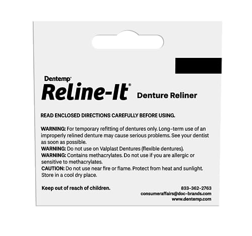Dentemp Denture Reline Kit - Advanced Formula Reline It Denture Reliner (Pack of 3) - Denture Kit to Refit and Tighten Dentures for Both Upper & Lower Denture